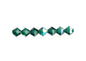 Preciosa 5in Strand Rondell 31pcs 4mm Emerald AB