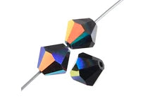 Preciosa 5in Strand Rondell 31pcs 4mm Jet AB