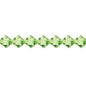 Preciosa 5in Strand Rondell 31pcs 4mm Peridot