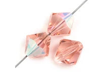 Preciosa 5in Strand Rondell 31pcs 4mm Light RoseAB