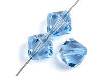 Preciosa 5in Strand Rondell 31pcs 4mm Lt Sapphire