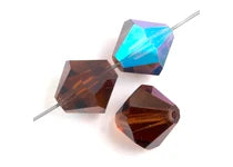 Preciosa 5in Strand Rondell 31pcs 4mm Smoke Topaz AB