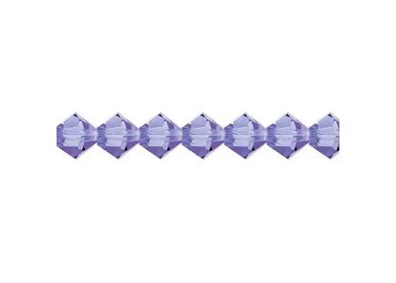 Preciosa 5in Strand Rondell 21pcs 6mm Tanzanite