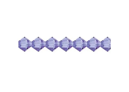 Preciosa 5in Strand Rondell 21pcs 6mm Tanzanite