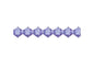 Preciosa 5in Strand Rondell 21pcs 6mm Tanzanite