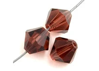 Preciosa 5in Strand Rondell 21pcs 6mm Lt Burgundy