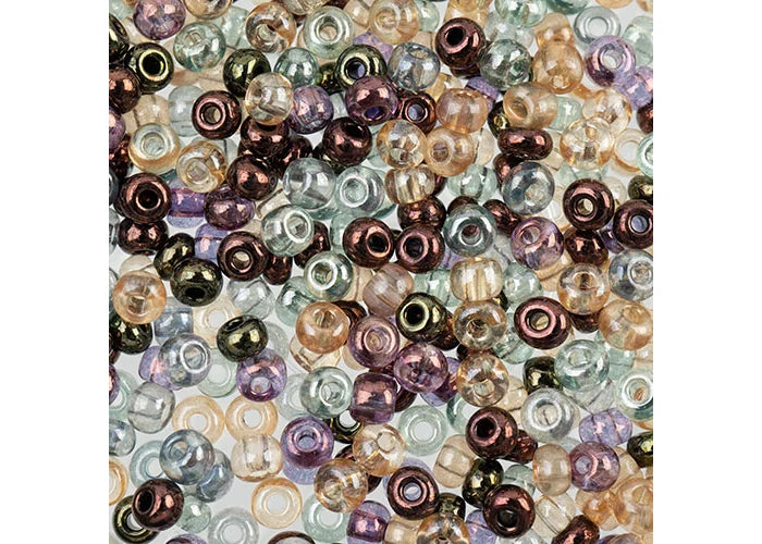 Czech Seed Beads apx 24g Vial 6/0 Muted Ground Mix