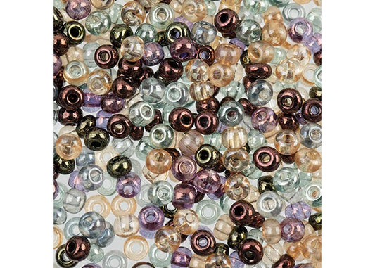 Czech Seed Beads apx 24g Vial 6/0 Muted Ground Mix