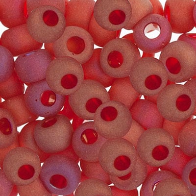 6/0 Dark Red S/L Rainbow Matt Vial