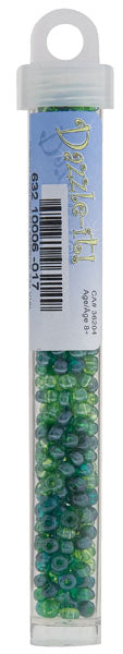 Czech Seed Beads apx. 22g Vial 6/0 Seagreen Luster Mix