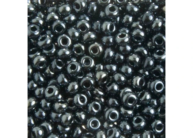 CZECH SEEDBEAD APPROX 22g VIAL 8/0 METALLIC GUNMETAL