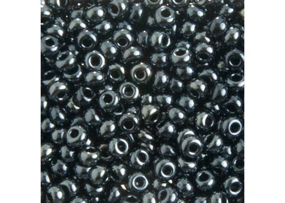 CZECH SEEDBEAD APPROX 22g VIAL 8/0 METALLIC GUNMETAL