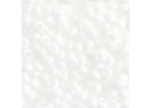 CZECH SEEDBEAD APPROX 22g VIAL 8/0 OP. WHITE