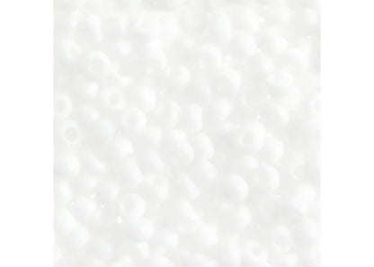 CZECH SEEDBEAD APPROX 22g VIAL 8/0 OP. WHITE