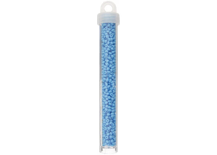 CZECH SEEDBEAD APPROX 22g VIAL 8/0 OPAQUE LIGHT BLUE
