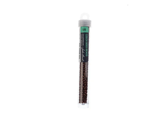 Czech Seedbead apx22g Vial 8/0 Terra Intensive Dark Brown