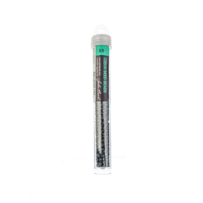 Czech Seed Beads apx. 22g Vial 8/0 PermaLux Dyed Chalk Grey Matt