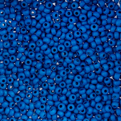 Czech Seed Beads apx. 22g Vial 8/0 Terra Intensive Blue Matt