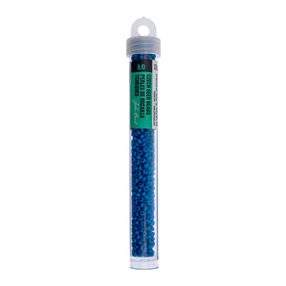 Czech Seed Beads apx. 22g Vial 8/0 Terra Intensive Blue Matt