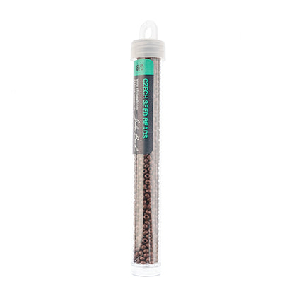 Czech Seed Beads apx. 22g Vial 8/0 Terra Intensive Dark Brown Matt