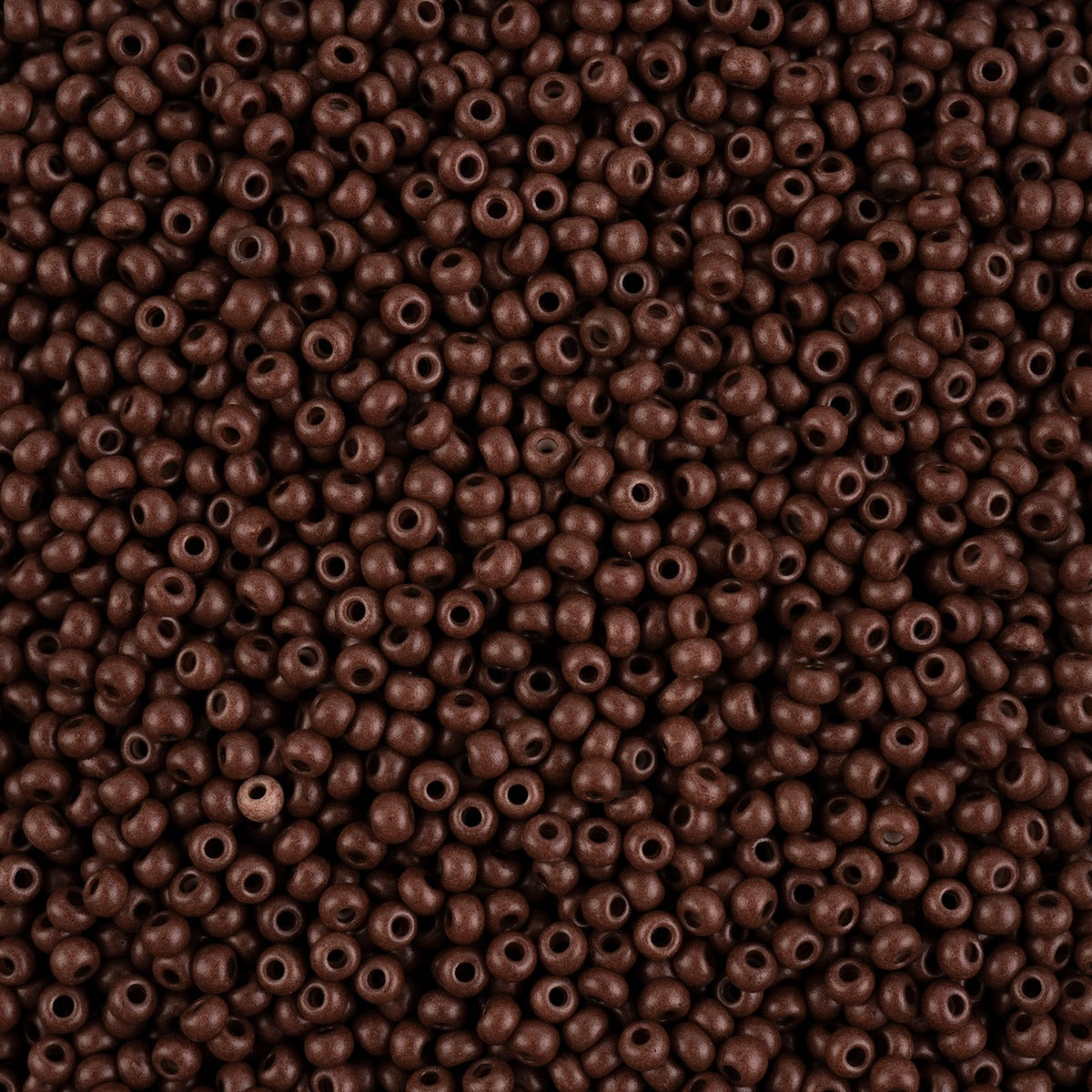 Czech Seed Beads apx. 22g Vial 8/0 Terra Intensive Dark Brown Matt