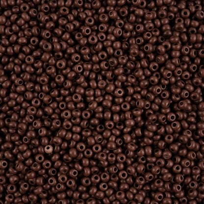 Czech Seed Beads apx. 22g Vial 8/0 Terra Intensive Dark Brown Matt