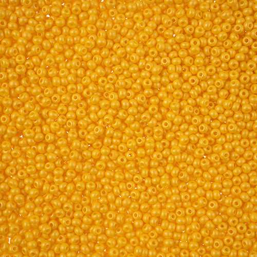 Czech Seed Bead apx 22g Vial 10/0 PermaLux Dyed Chalk Dark Yellow