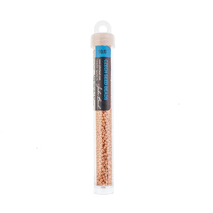 Czech Seed Bead apx 22g Vial 10/0 PermaLux Dyed Chalk Apricot Matt