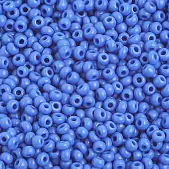Czech Seed Beads 10/0 Opaque Medium Blue