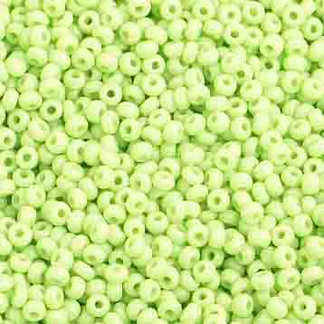 Czech Seed Beads 10/0 Opaque Pale Green
