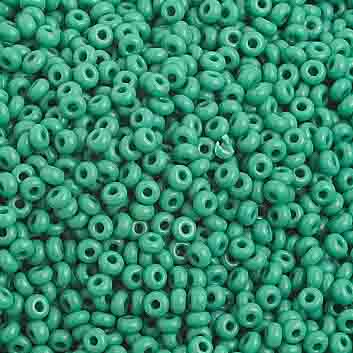 Czech Seed Beads 10/0 Opaque Medium Dark Green