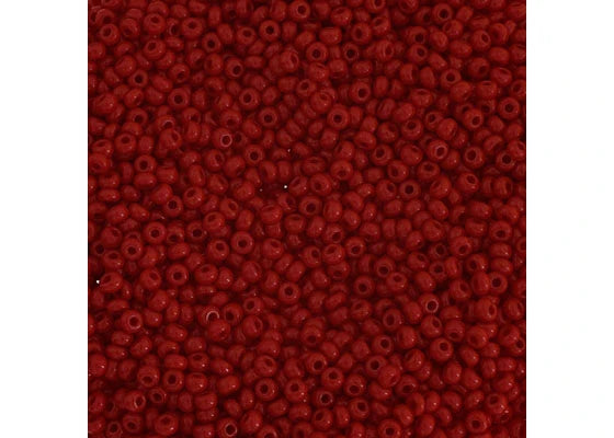 Czech Seed Beads 10/0 Opaque Medium Dark Red
