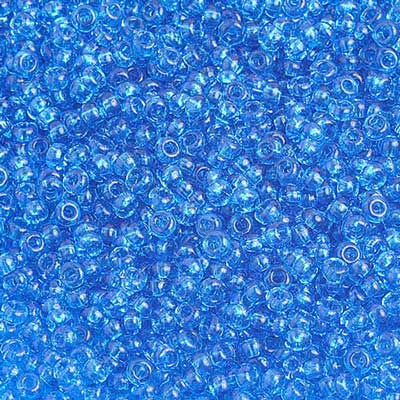 Czech Seed Beads 10/0 Transparent Medium Aqua