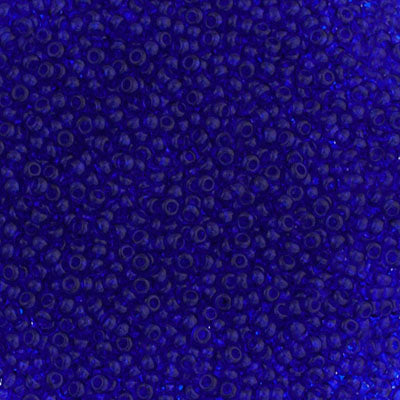 Czech Seed Beads 10/0 Transparent Royal Blue