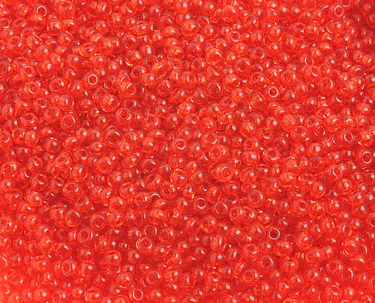 Czech Seed Beads 10/0 Transparent Orange