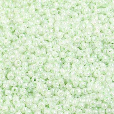 Czech Seed Beads 10/0 Pearl Dyed Pale Green