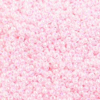 Czech Seed Beads 10/0 Pearl Dyed Pale Pink