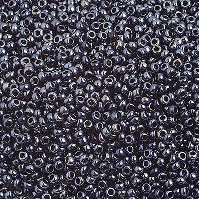 Czech Seed Beads 10/0 Metallic Gunmetal