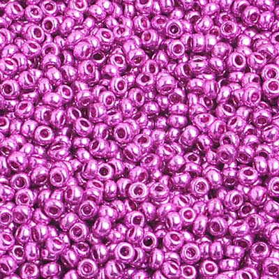 Czech Seed Beads 10/0 Metallic Fuchsia