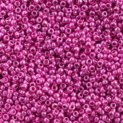Czech Seed Beads 10/0 Metallic Pink