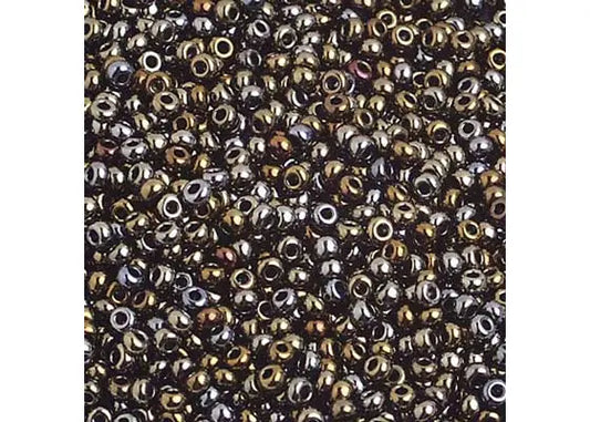 Czech Seed Beads 10/0 Opaque Iris Brown