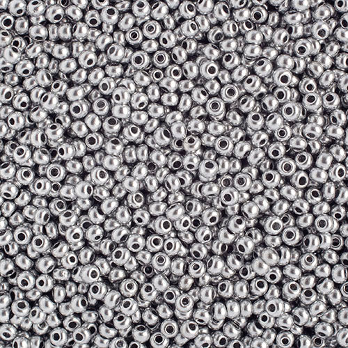 Czech Seed Beads 10/0 Metallic Silver