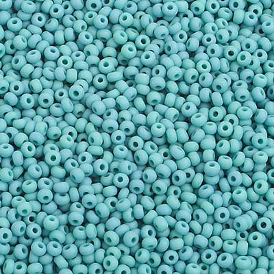 Czech Seed Beads 10/0 Opaque Turquoise Matt