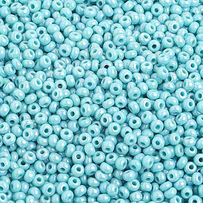 Czech Seed Beads 10/0 Opaque Turquoise AB