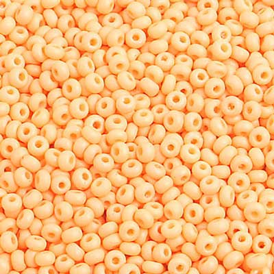 Czech Seed Beads 10/0 Opaque Orange Matt