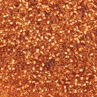 Czech Seed Beads 10/0 Topaz/Copperline