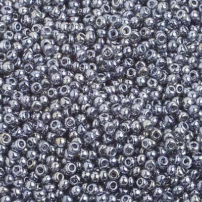 Czech Seed Beads 10/0 Black Diamond Luster