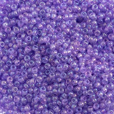 Czech Seed Beads 10/0 Transparent Mauve Rainbow AB