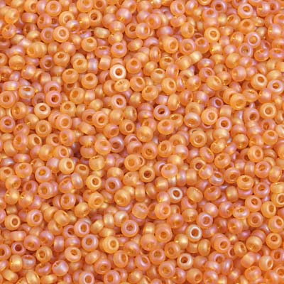 Czech Seed Beads 10/0 Transparent Topaz AB Matt