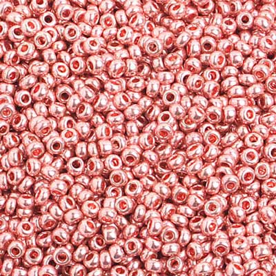 Czech Seed Beads 10/0 Metallic Pink SOLGEL